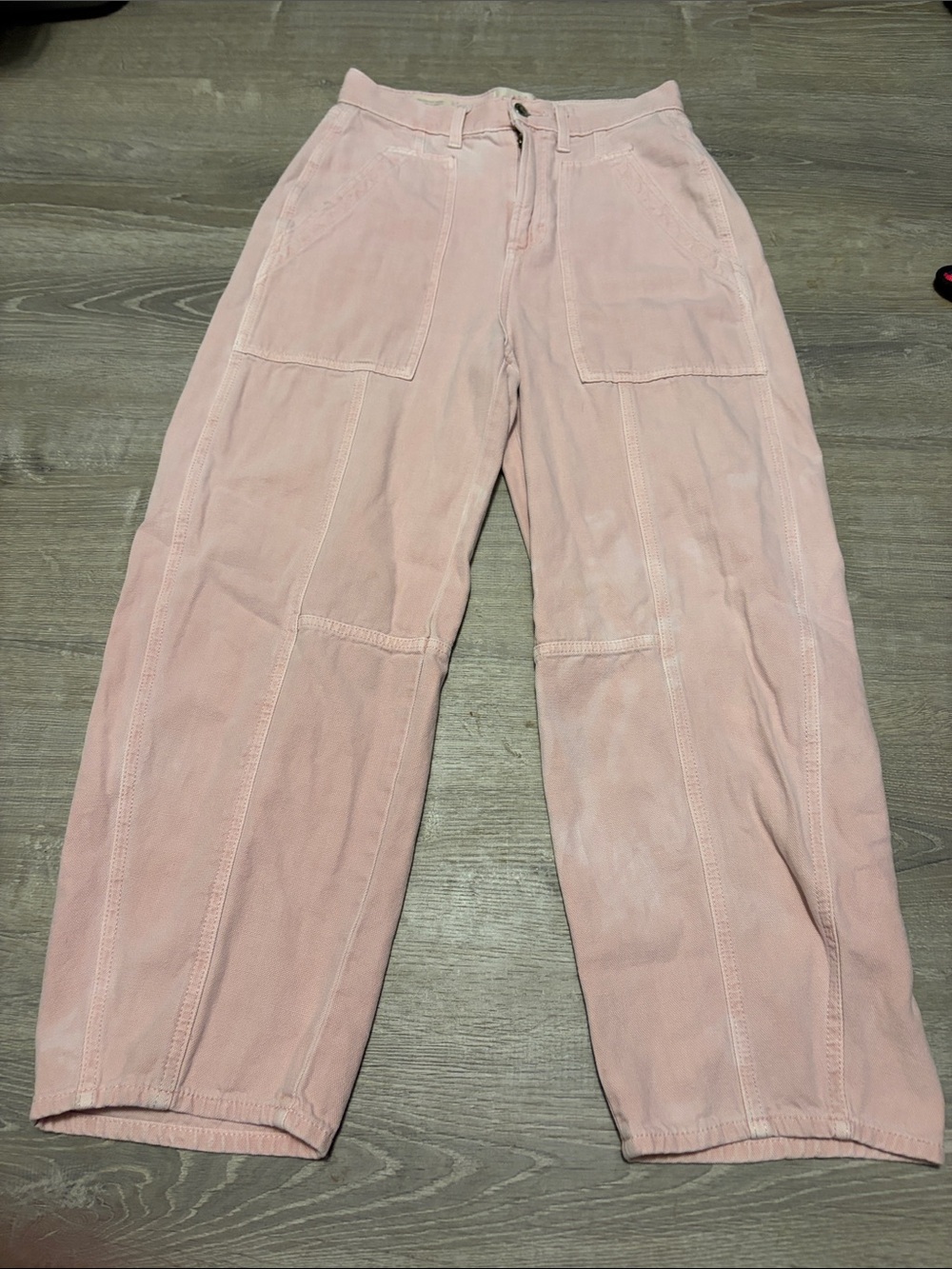 Universal Thread Pink High Rise Easy Barrel Leg Jeans Size 4